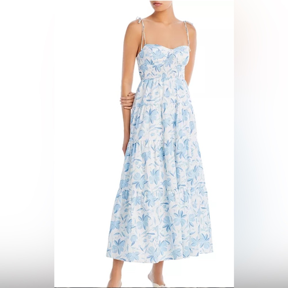 Smocked Tiered Maxi Dress: Great for Baby Shower, Wedding, Vacation, Casual
